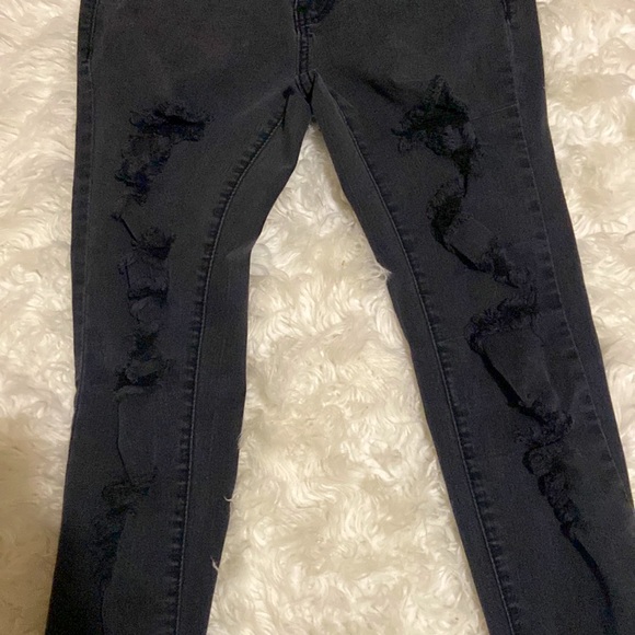 Black distress jeans size 7 by Denim Couture - Picture 4 of 8